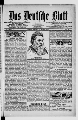 Das deutsche Blatt vom 25.04.1902
