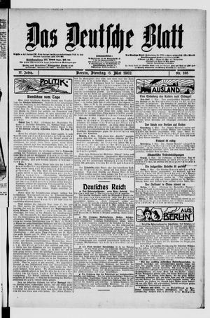 Das deutsche Blatt vom 06.05.1902