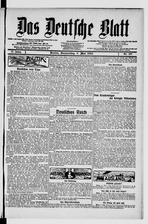 Das deutsche Blatt vom 08.05.1902