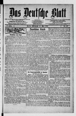 Das deutsche Blatt vom 21.05.1902