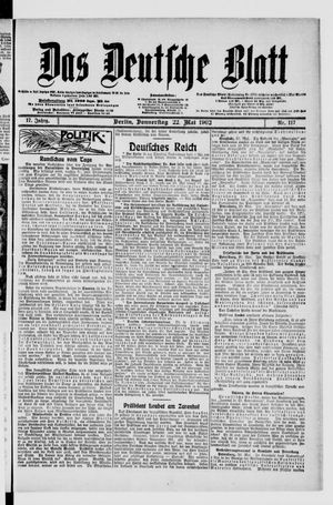 Das deutsche Blatt vom 22.05.1902