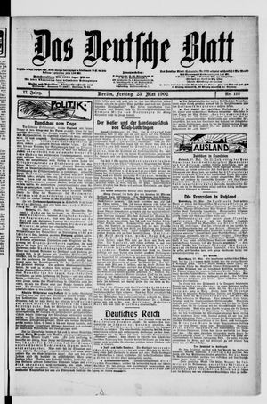 Das deutsche Blatt vom 23.05.1902