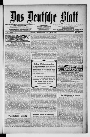 Das deutsche Blatt vom 24.05.1902