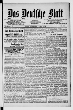 Das deutsche Blatt vom 07.06.1902