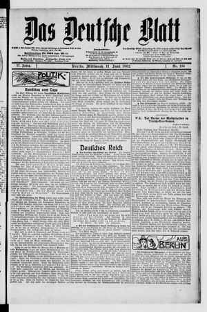 Das deutsche Blatt on Jun 11, 1902