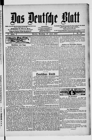 Das deutsche Blatt vom 17.06.1902