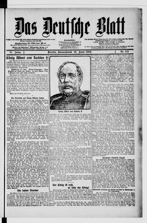 Das deutsche Blatt vom 21.06.1902