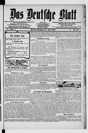 Das deutsche Blatt vom 24.06.1902