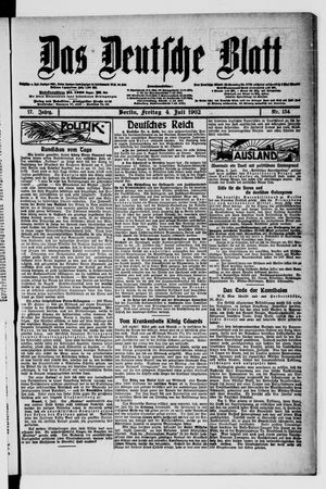 Das deutsche Blatt vom 04.07.1902