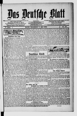 Das deutsche Blatt vom 05.07.1902
