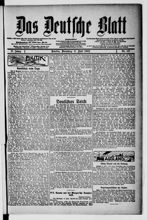 Das deutsche Blatt vom 08.07.1902
