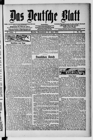 Das deutsche Blatt vom 12.07.1902