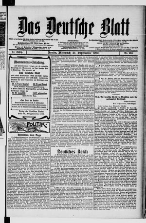 Das deutsche Blatt vom 24.09.1902