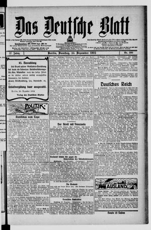 Das deutsche Blatt vom 23.12.1902