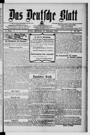 Das deutsche Blatt vom 24.12.1902