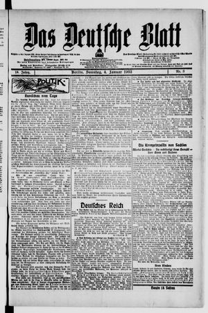 Das deutsche Blatt on Jan 4, 1903