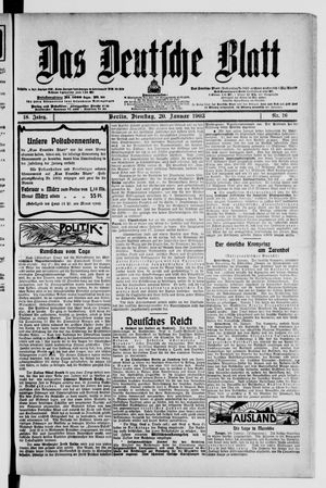 Das deutsche Blatt vom 20.01.1903