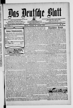 Das deutsche Blatt vom 23.01.1903