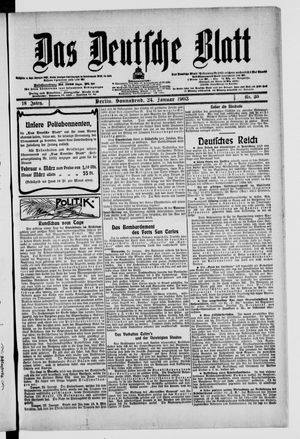 Das deutsche Blatt on Jan 24, 1903