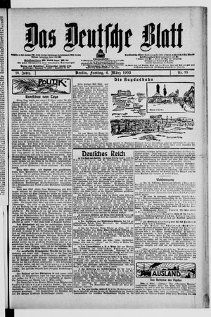 Das deutsche Blatt on Mar 6, 1903
