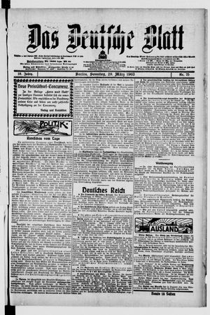 Das deutsche Blatt on Mar 29, 1903