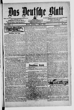 Das deutsche Blatt vom 03.04.1903