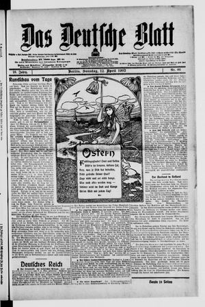 Das deutsche Blatt vom 12.04.1903
