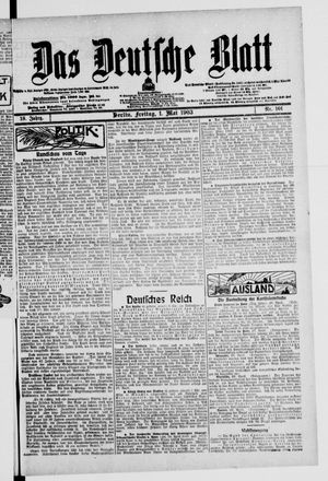 Das deutsche Blatt vom 01.05.1903