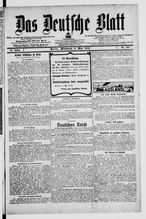 Das deutsche Blatt vom 06.05.1903