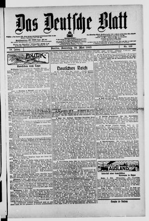 Das deutsche Blatt vom 10.05.1903