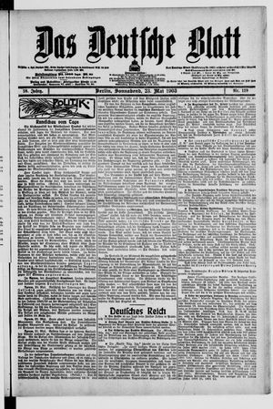 Das deutsche Blatt on May 23, 1903