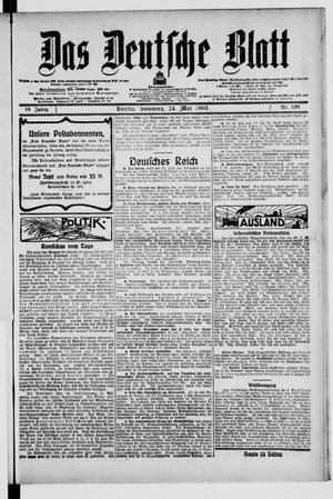 Das deutsche Blatt on May 24, 1903
