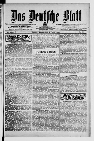 Das deutsche Blatt vom 04.06.1903