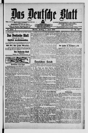 Das deutsche Blatt vom 05.06.1903