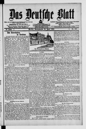 Das deutsche Blatt vom 13.06.1903
