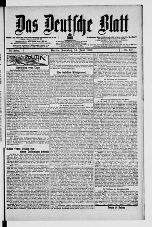 Das deutsche Blatt on Jun 14, 1903