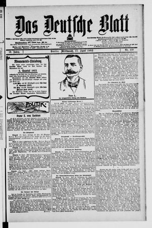 Das deutsche Blatt vom 17.06.1903