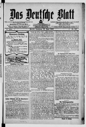 Das deutsche Blatt vom 28.06.1903