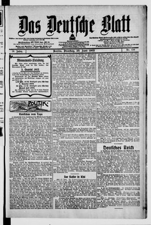Das deutsche Blatt on Jun 30, 1903