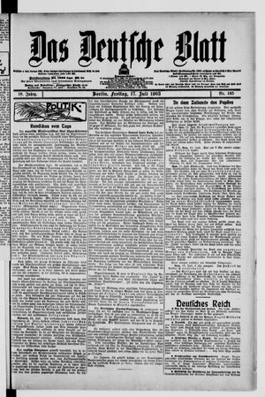 Das deutsche Blatt vom 17.07.1903