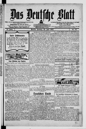 Das deutsche Blatt vom 24.07.1903