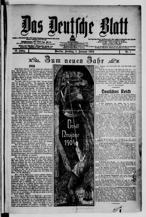 Das deutsche Blatt vom 01.01.1904