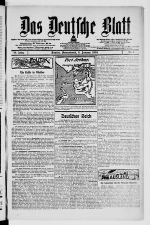 Das deutsche Blatt vom 09.01.1904