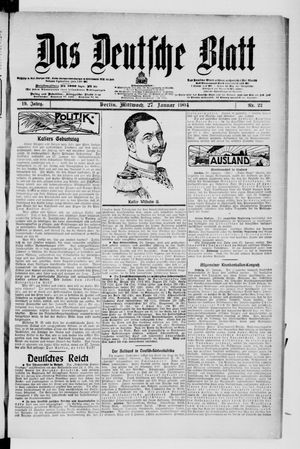 Das deutsche Blatt vom 27.01.1904