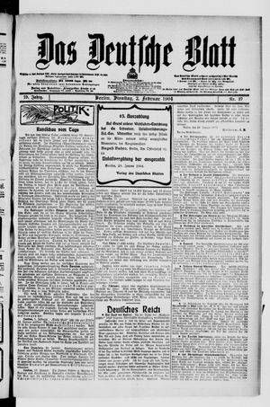 Das deutsche Blatt vom 02.02.1904