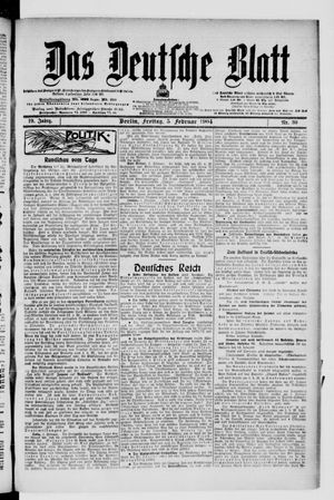 Das deutsche Blatt vom 05.02.1904