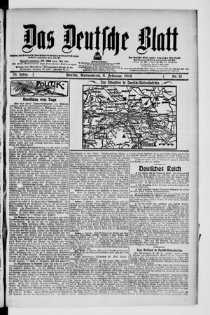Das deutsche Blatt vom 06.02.1904
