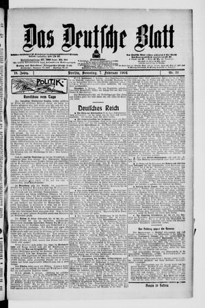 Das deutsche Blatt vom 07.02.1904