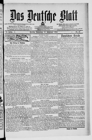 Das deutsche Blatt vom 21.02.1904