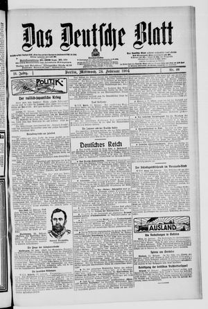 Das deutsche Blatt vom 24.02.1904